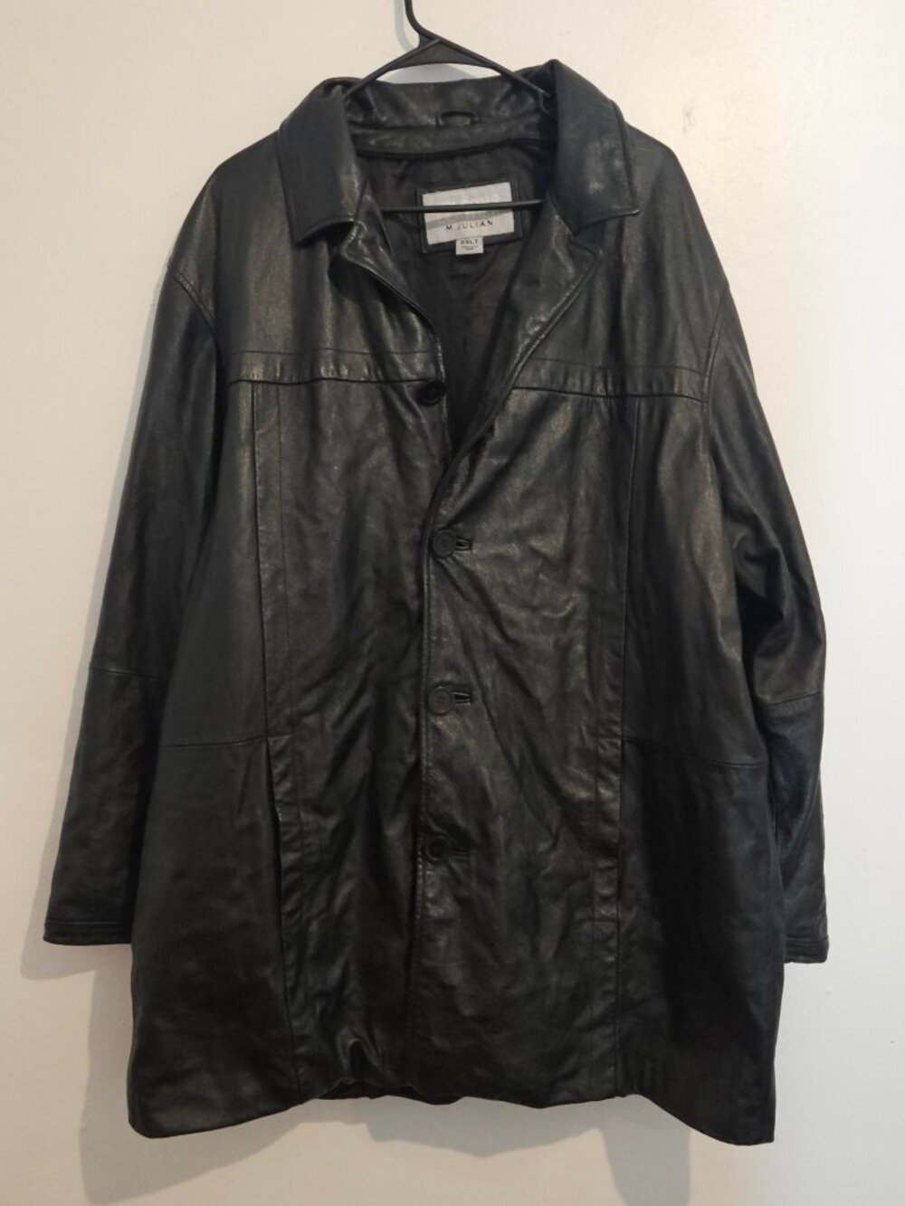 Vinatge Wilson's Leather M. Julian Mens Overcoat Size 2XLT